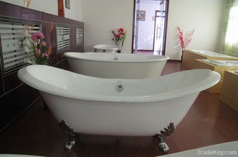 cast iron double slipper tub