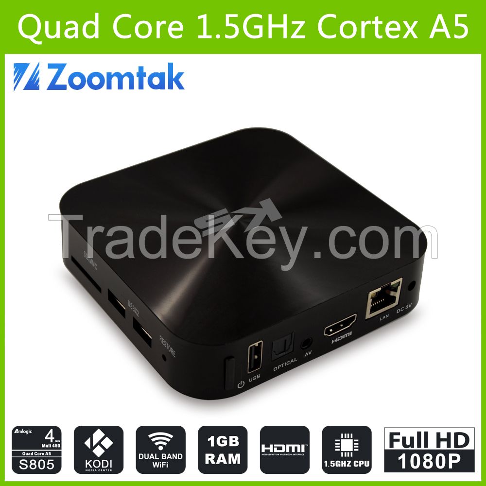 Cheap Amlogic S805 quad core KODI 1G RAM 8G Flash ott tv box