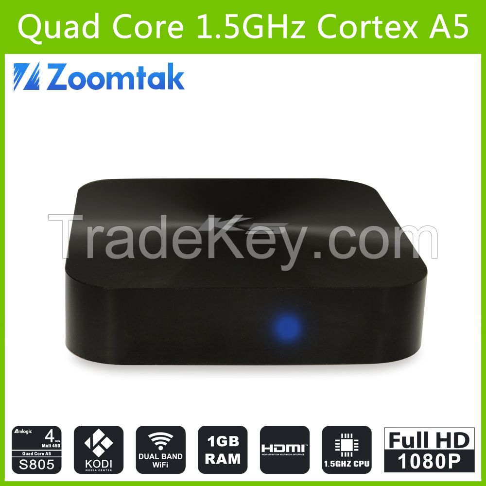 Cheap Amlogic S805 quad core KODI 1G RAM 8G Flash ott tv box