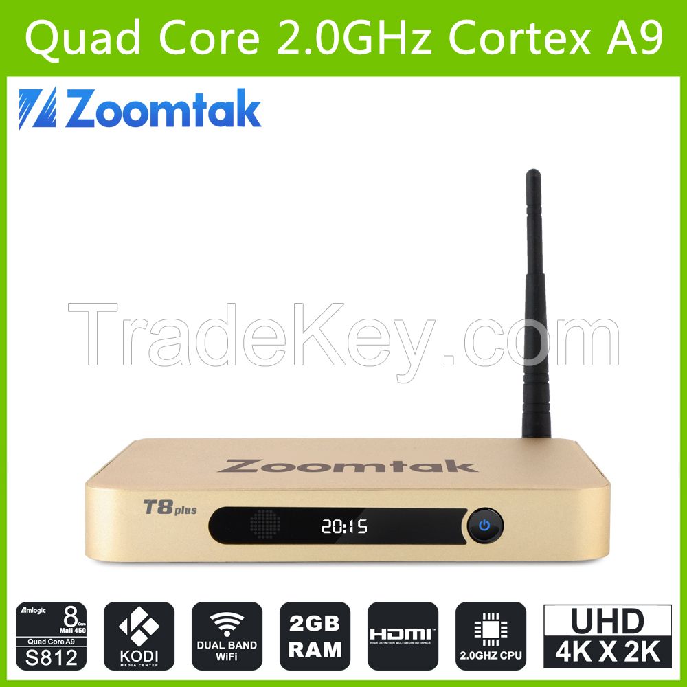 Hot KODI15.1 Amlogic S812 quad core 4k H.265 smart tv box android