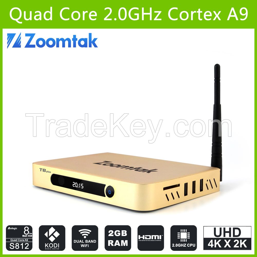 Hot KODI15.1 Amlogic S812 quad core 4k H.265 smart tv box android