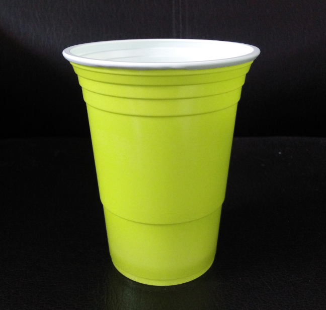 PS 16oz disposable plastic party red beer cup