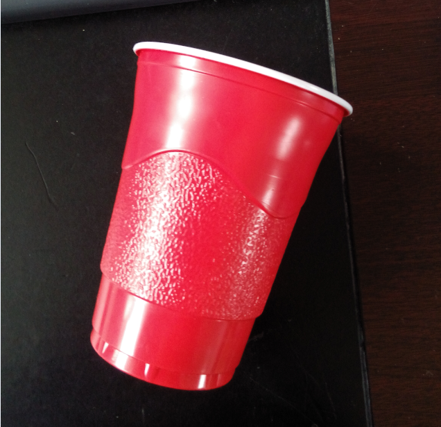 PS 16oz disposable plastic party red beer cup