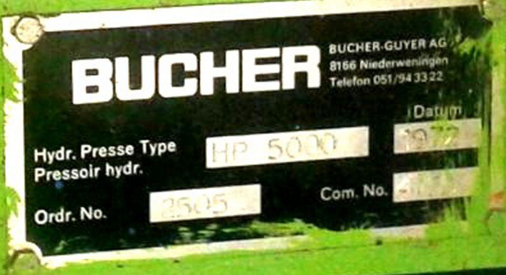 Hydraulic Press Bucher HP 5000