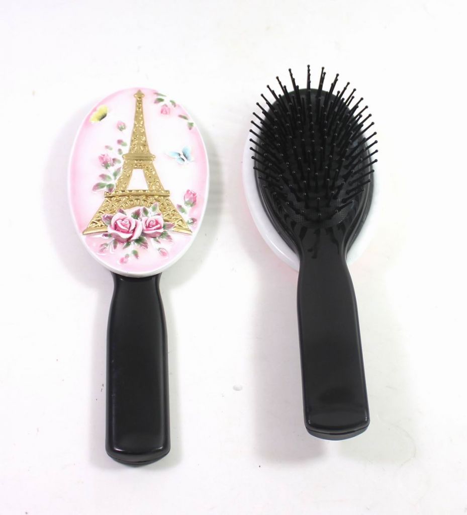 Polyresin Hair Comb with Metal Butterfly