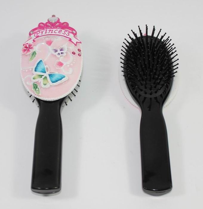 Polyresin Hair Comb with Metal Butterfly