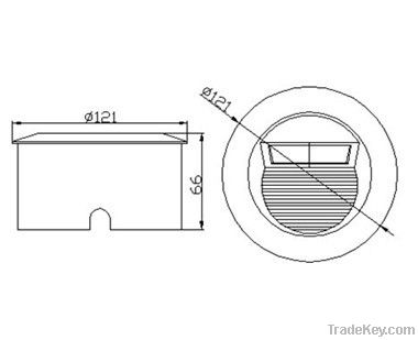 Indoor and outdoor LED recessed wall guide light 14*0.1W