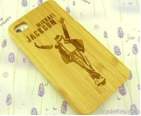 Wood or bamboo carving pattern for Mobine phone