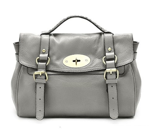 Silver Soft Cow Leather Handbag