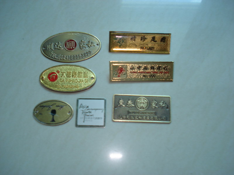 tin plastic badge