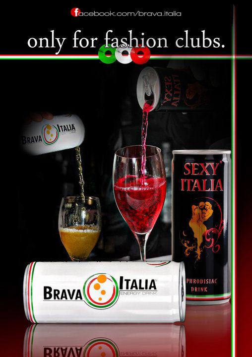 brava italia &amp;;sexy italia energy drink