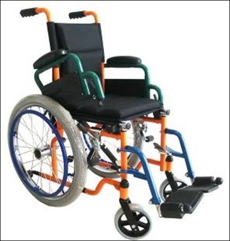 Pediatric steel wheelchair for children use