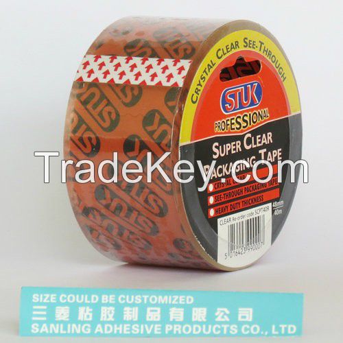 Yellowish Adhesive Packing Tpe with Lable