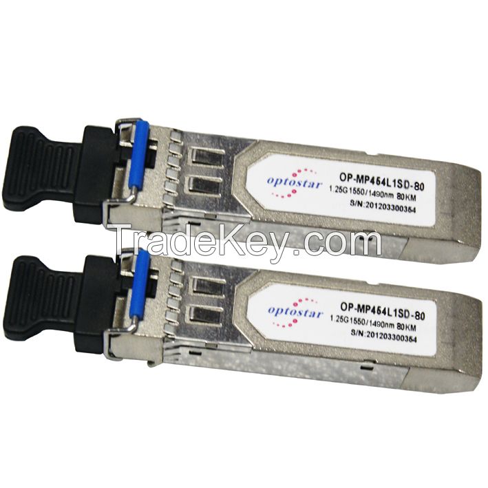 1.25Gb/s 1550nm 80KM SFP with LC Connector Modules Optical Transceiver DDM