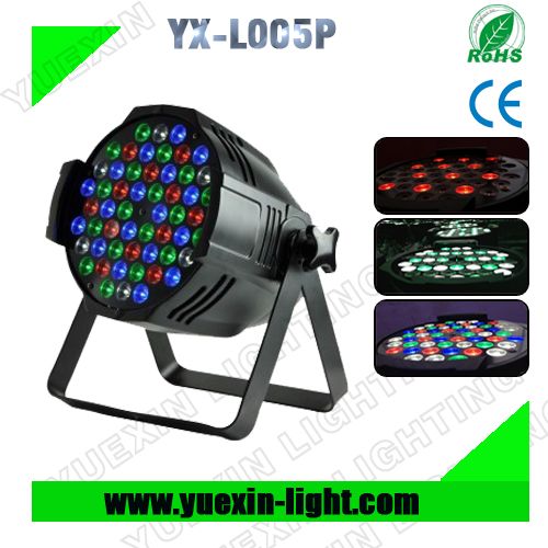 54pcs 3W rgbw with 9CH Aluminum stage led par 64 light  