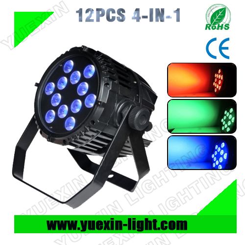 12pcs Quad 10w RGBW led par 64 light with IP65    