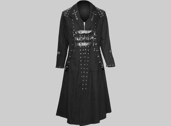 Forsaken Black gothic mens coat