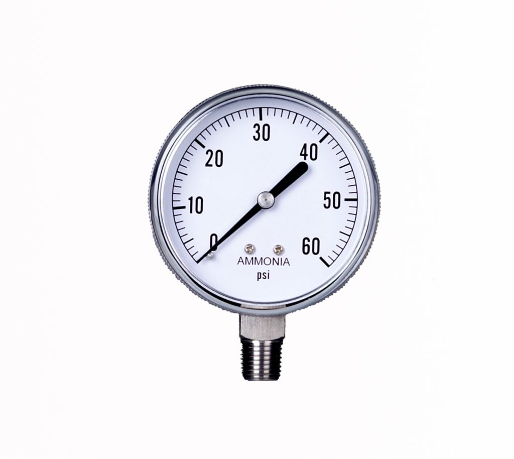 Ammonia refrigerant pressure gauge 