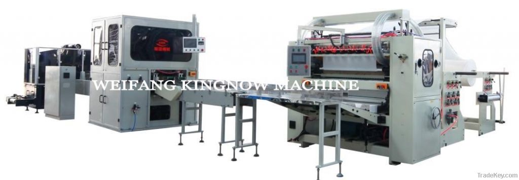 Facial tissue folding machine