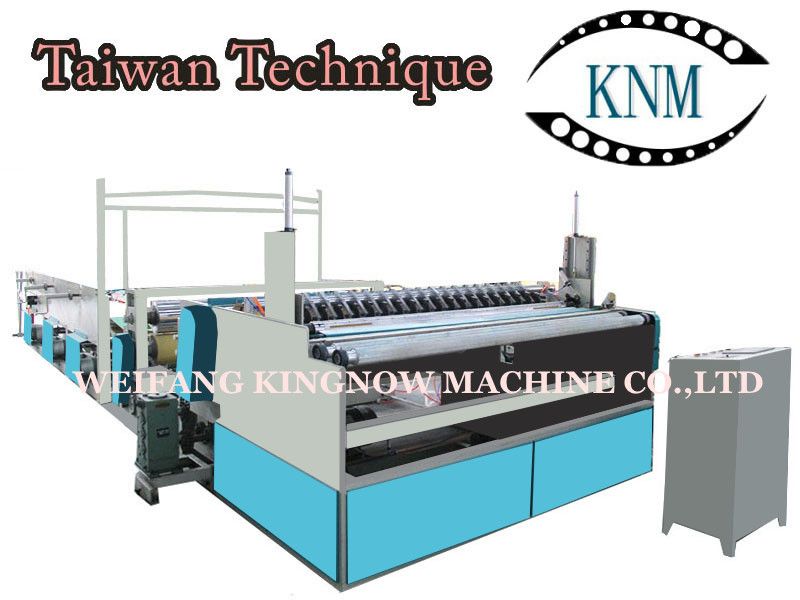 Toilet paper rewinding machinef