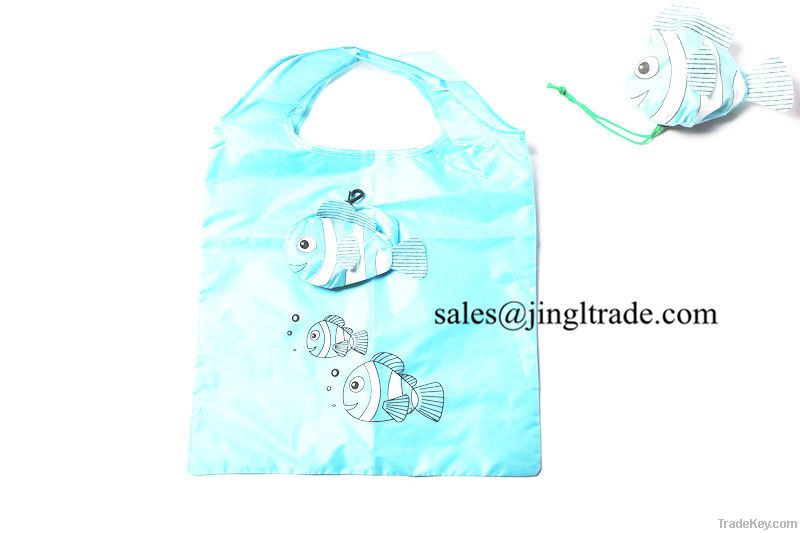 Tropical fish reusable grocery bag