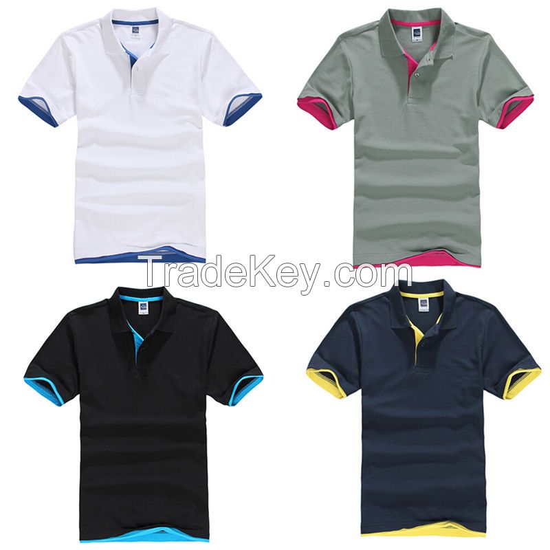 New Men's Cotton Casual Sports Polo Shirt Short Sleeve T-shirt Tee Blouse Tops