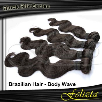 5A Body Wave Brazilian Human Virgin Hair Extension Felizta Black Silk Series