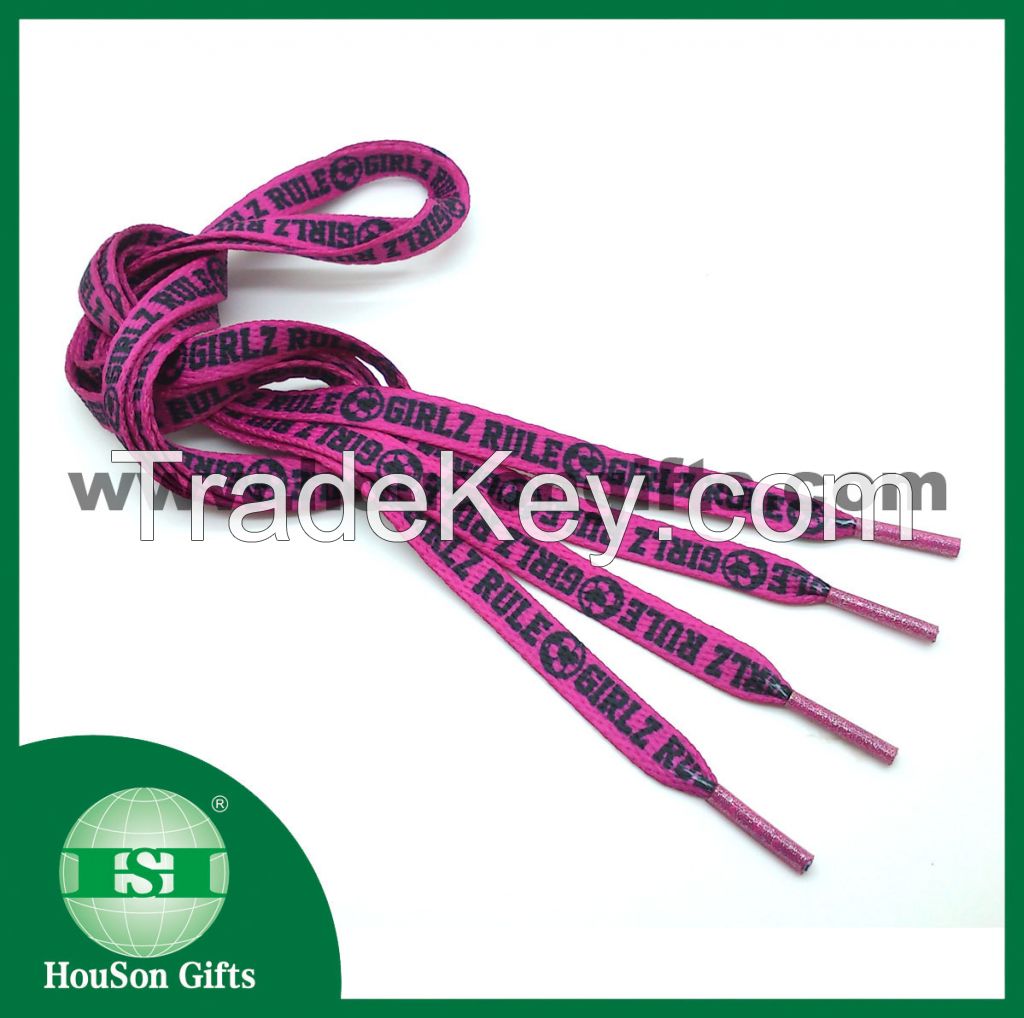 2014 Custom colorful print shoelace