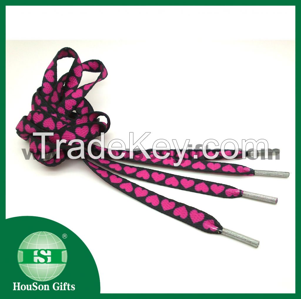 2014 Custom colorful print shoelace