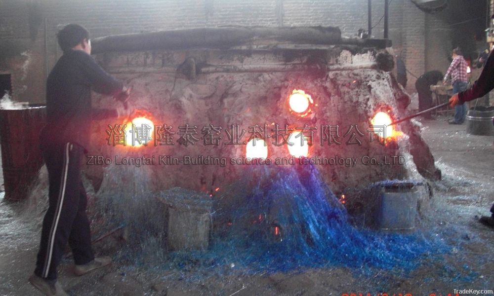 1380KG/DAY Color Glass Crucible Furnace