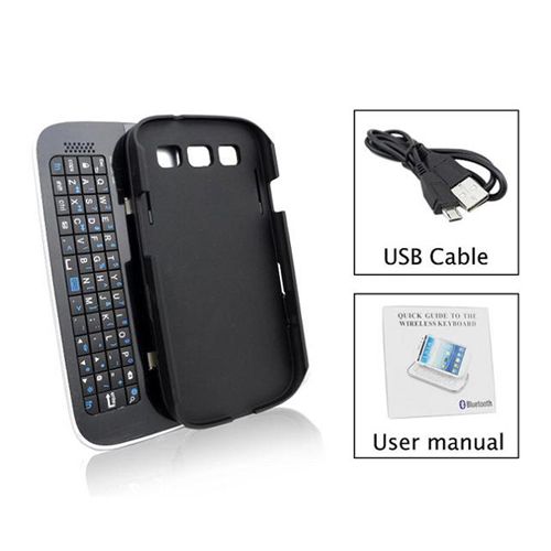 2013 Hot Selling Detachable Galaxy S3 Bluetooth Keyboard Case