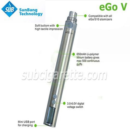 Hot selling 1300mAh ego V LCD battery