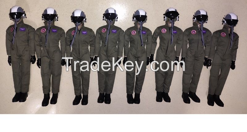 1:6 scale jet pilots with different color uniform