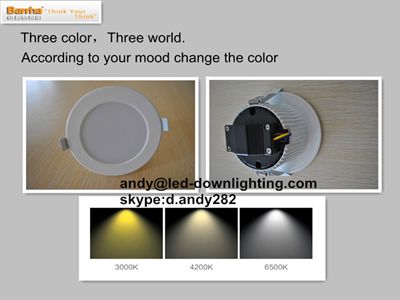 3 color led down light