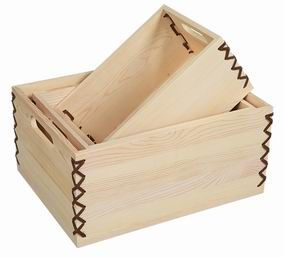 Solid wood home storage tray