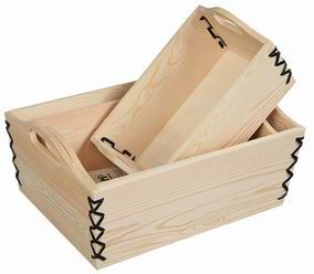 Solid wood home storage tray