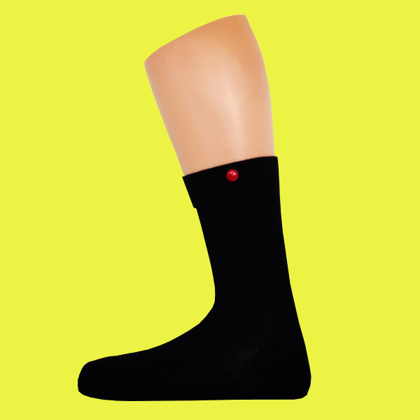 Quality socks with colored snap fasteners