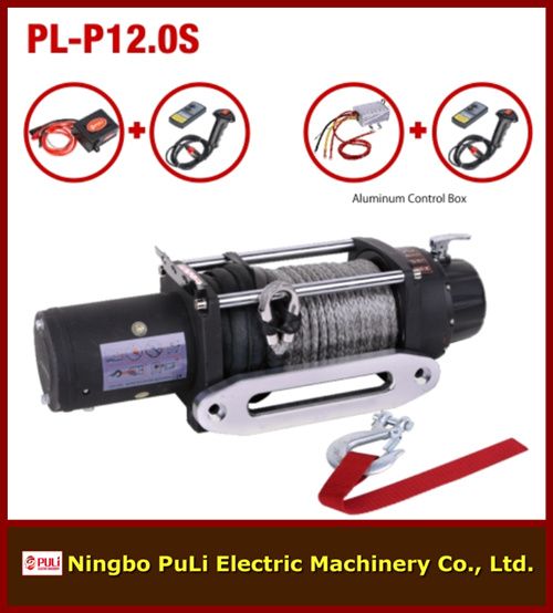 12000lbs/5500kg/5.5ton DC 12 volt 4wd/4x4 suvs/off-road electric winch with synthetic/fiber rope  