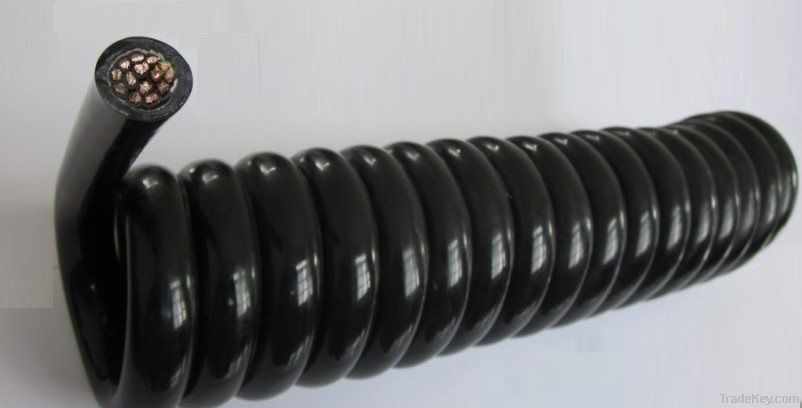 High flexible spiral power cable