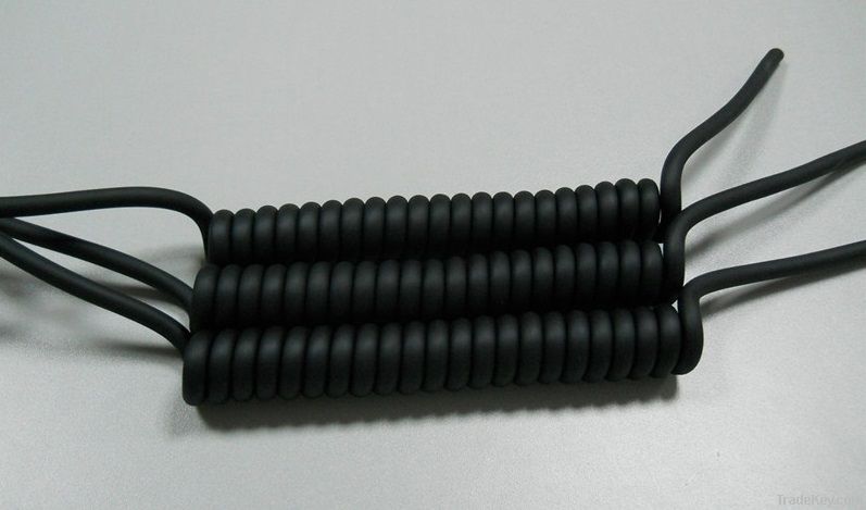 High quality spiral cable, PU matte jacket