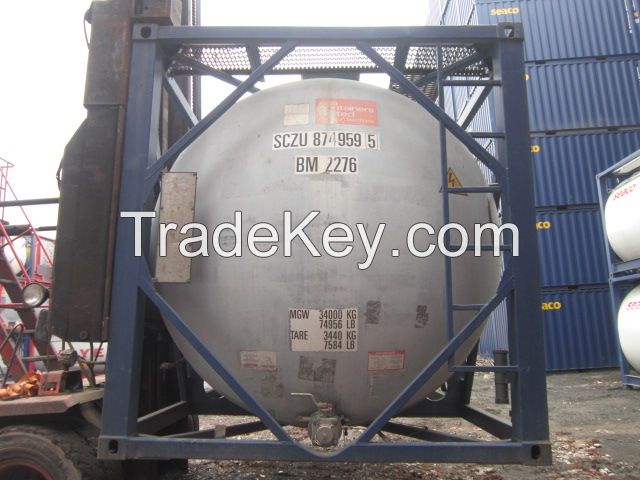 Second hand ISO 20 Feet Used Tank Container Sales