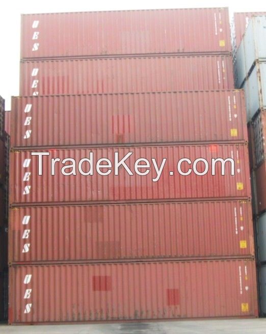 Wind and watertight 40ft dry cargo high cube used shipping containers for sale
