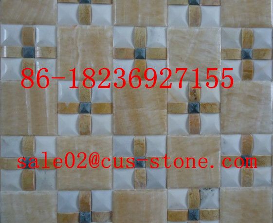 three color mosaic with smooth surface