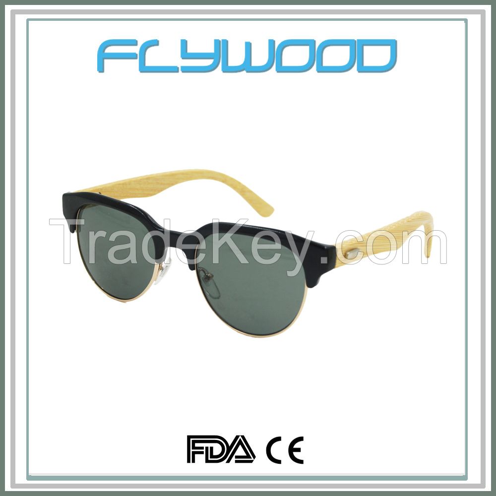 High Quality Handmade custom FDA CE wholesale Polarized wood sunglasses