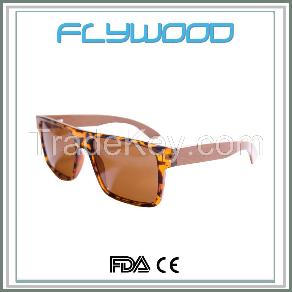 2015 OEM Bamboo Wooden Sunglasses Cheap Wholesale Sunglasses China Custom Logo Promotional