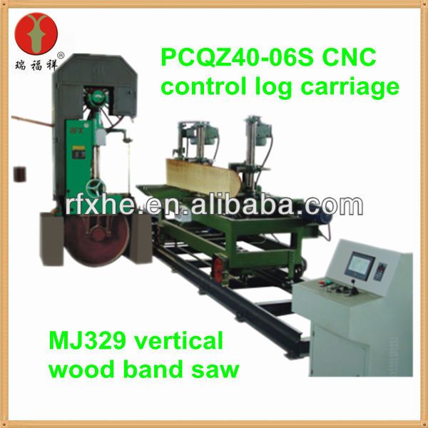 MJ329 vertical wood band sawmill with CNC serve motor log carriage