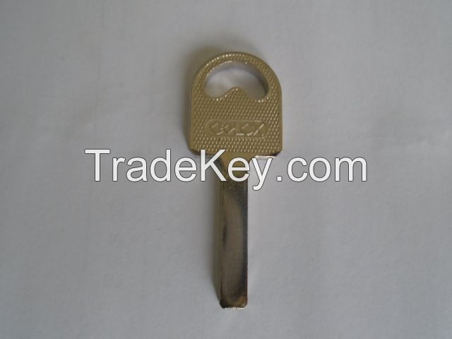 Brass door key blank
