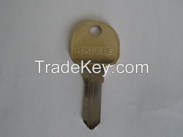 Brass door key blank