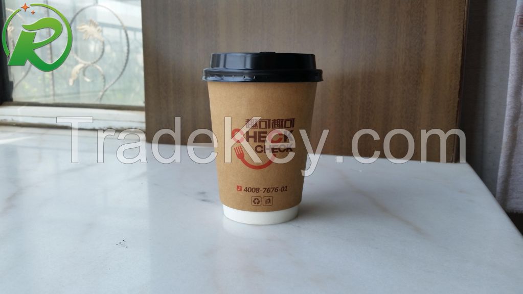 2015 new design double wall coffee paper cup