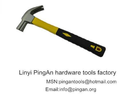 Claw hammer with plastic handle 